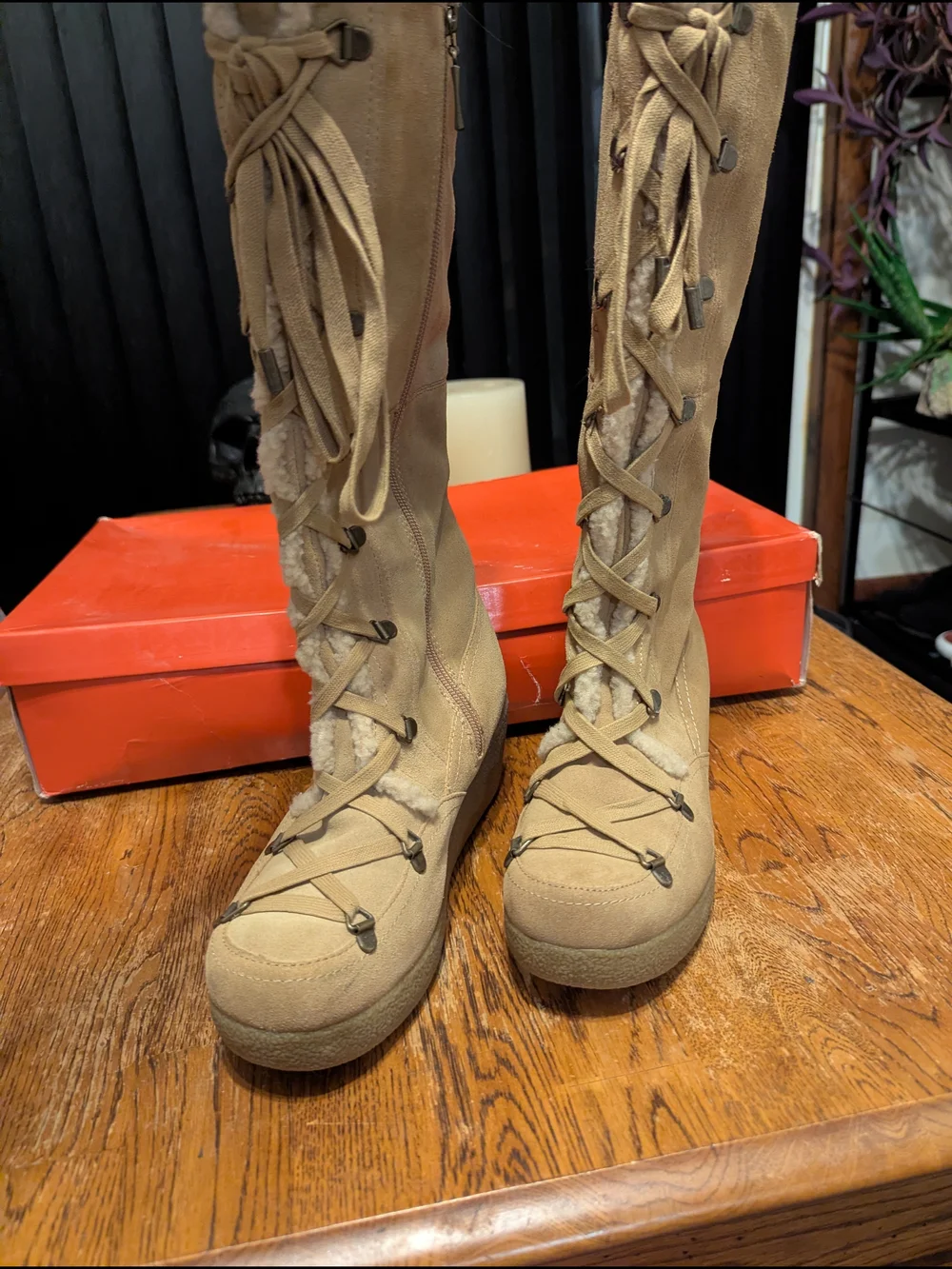 Circa 2008, R2 Tan Suede Winter Boots